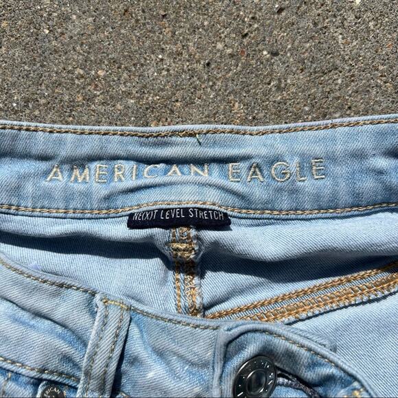 AEO next level stretch hi-rise Shorty Jean shorts Size 6 - Picture 4 of 6
